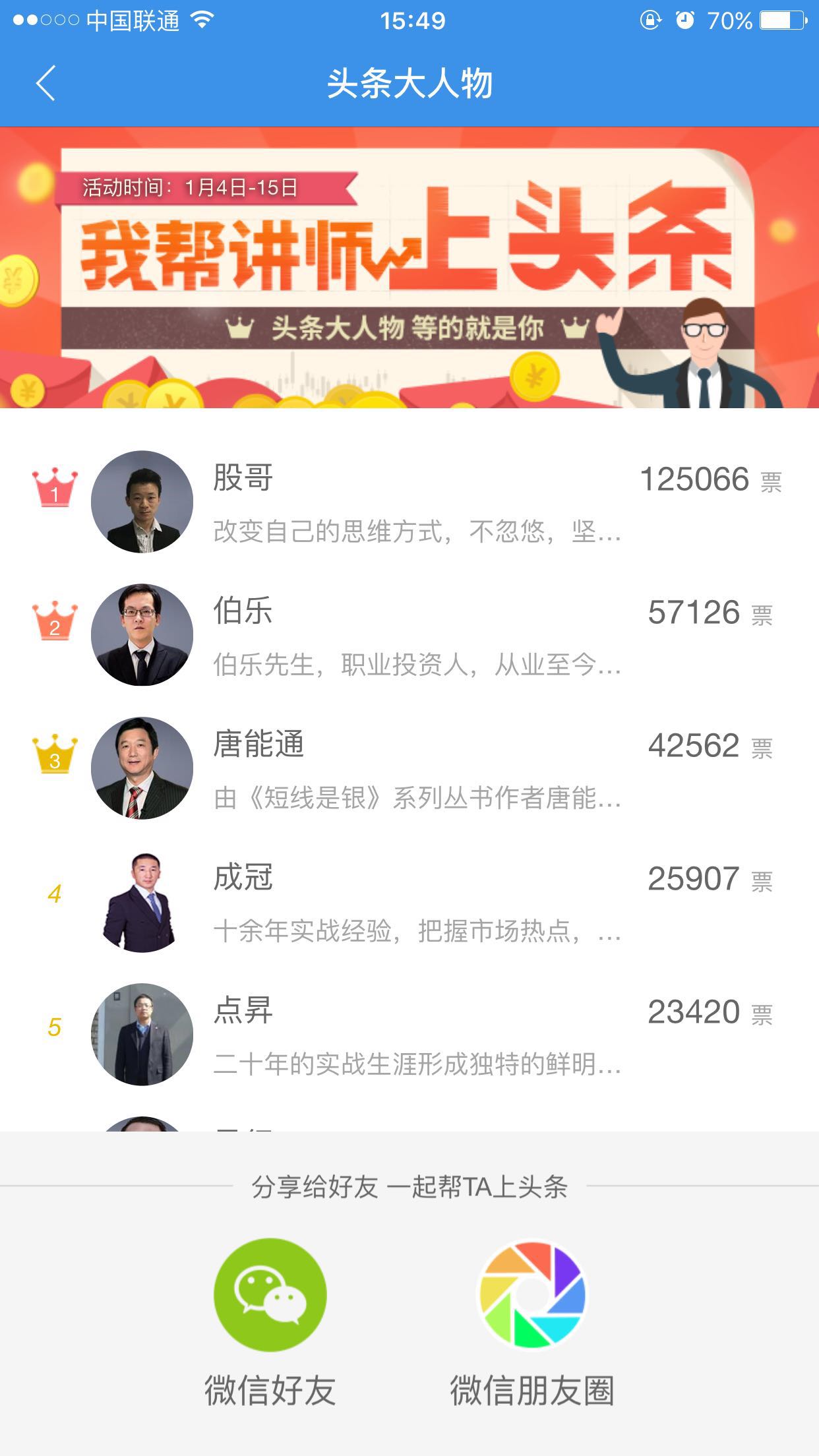 股市达人直播互动平台_知牛财经头条大人物活动_唐能通股票人生微信