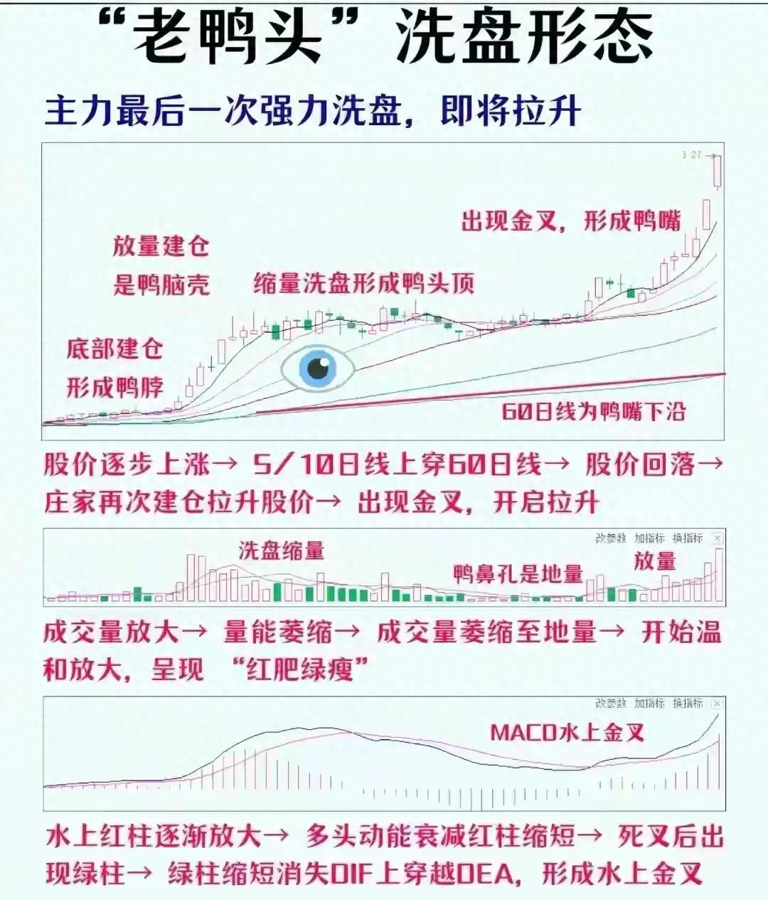 主力洗盘手法分析_量价背离买入法图解_老鸭头识别技巧