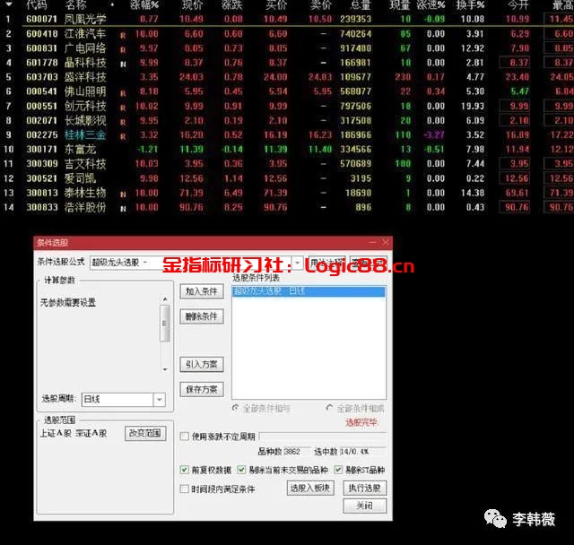 超牛龙头_通达信选股器手机版_选股器公式